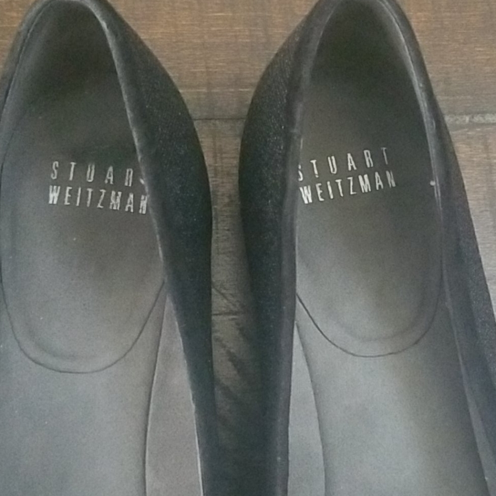 Stuart Weitzman Black Plaid Flats Size 8N - Picture 3 of 8